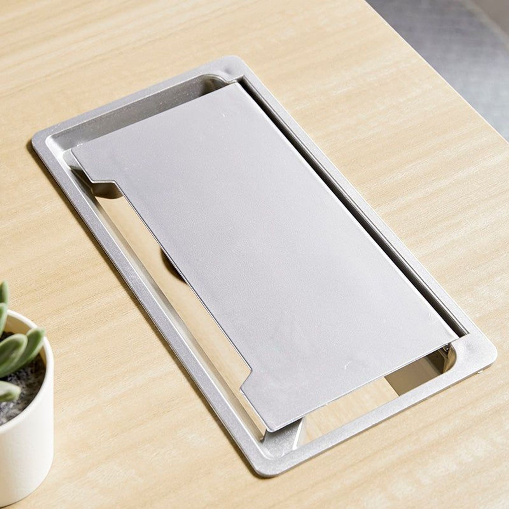 RAVEN SINGLE Workstation 160-180/100cm - Natural White gallery detail image