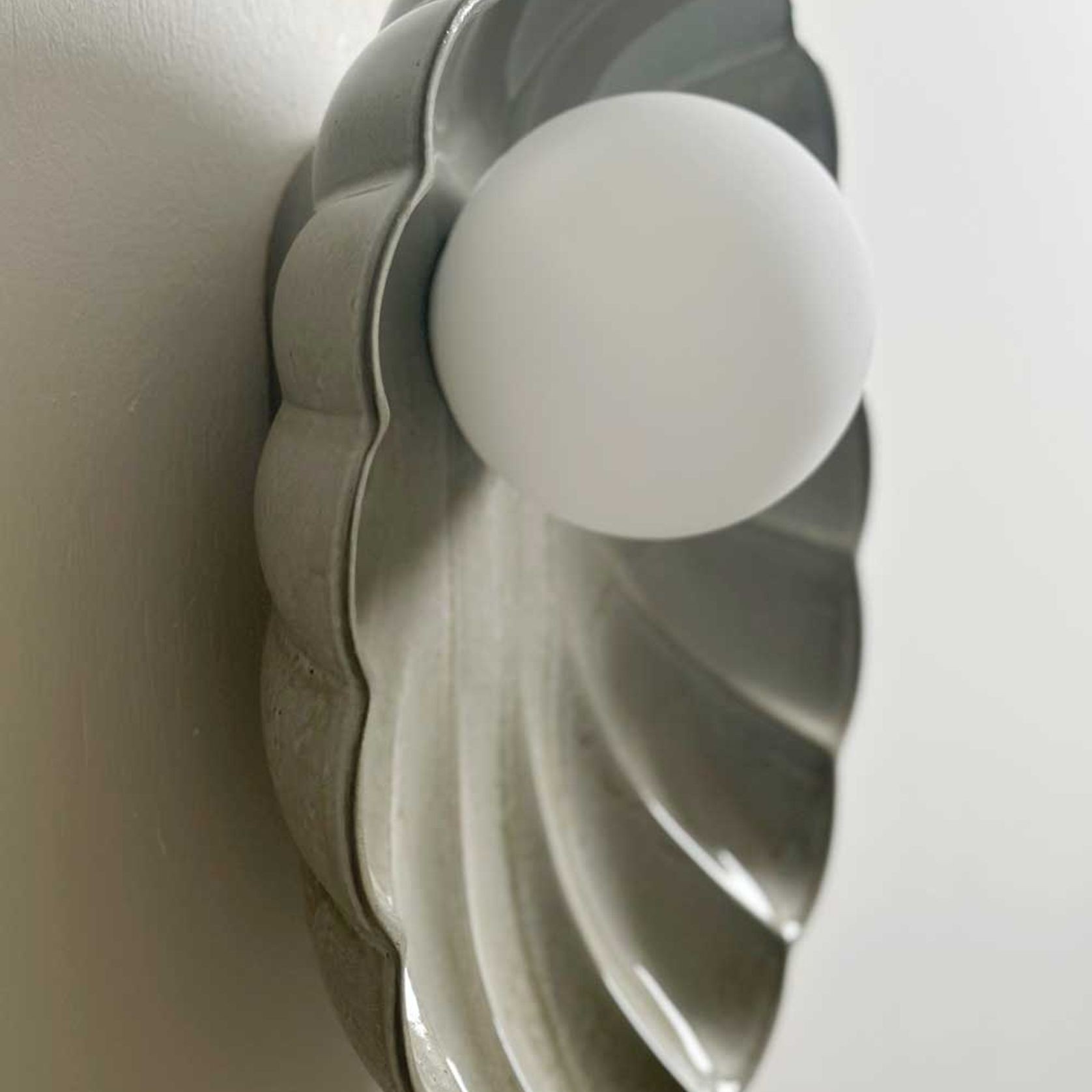 Ceramic Wall Oyster Sconce Light gallery detail image