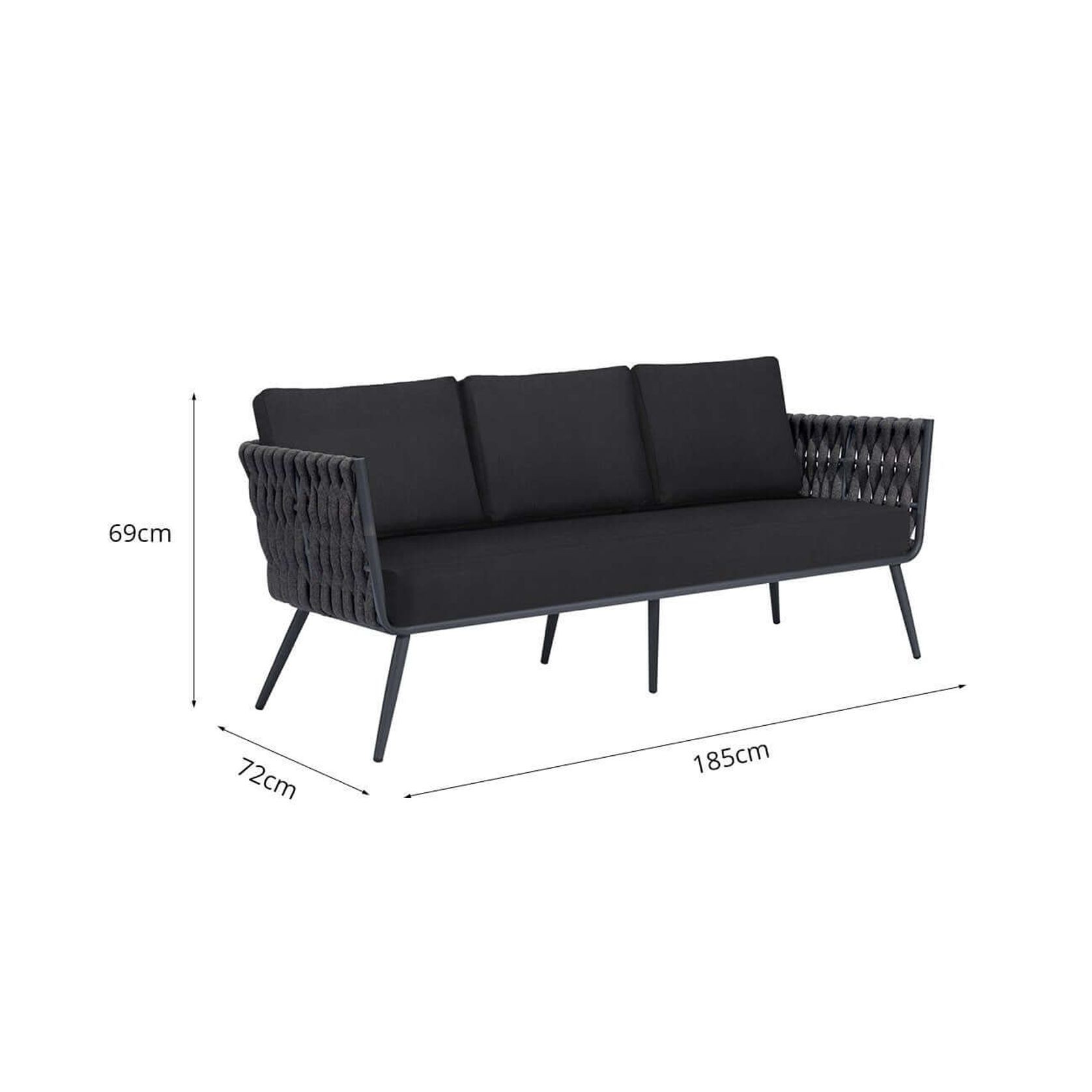 Sanderling Outdoor Sofa - Charcoal gallery detail image