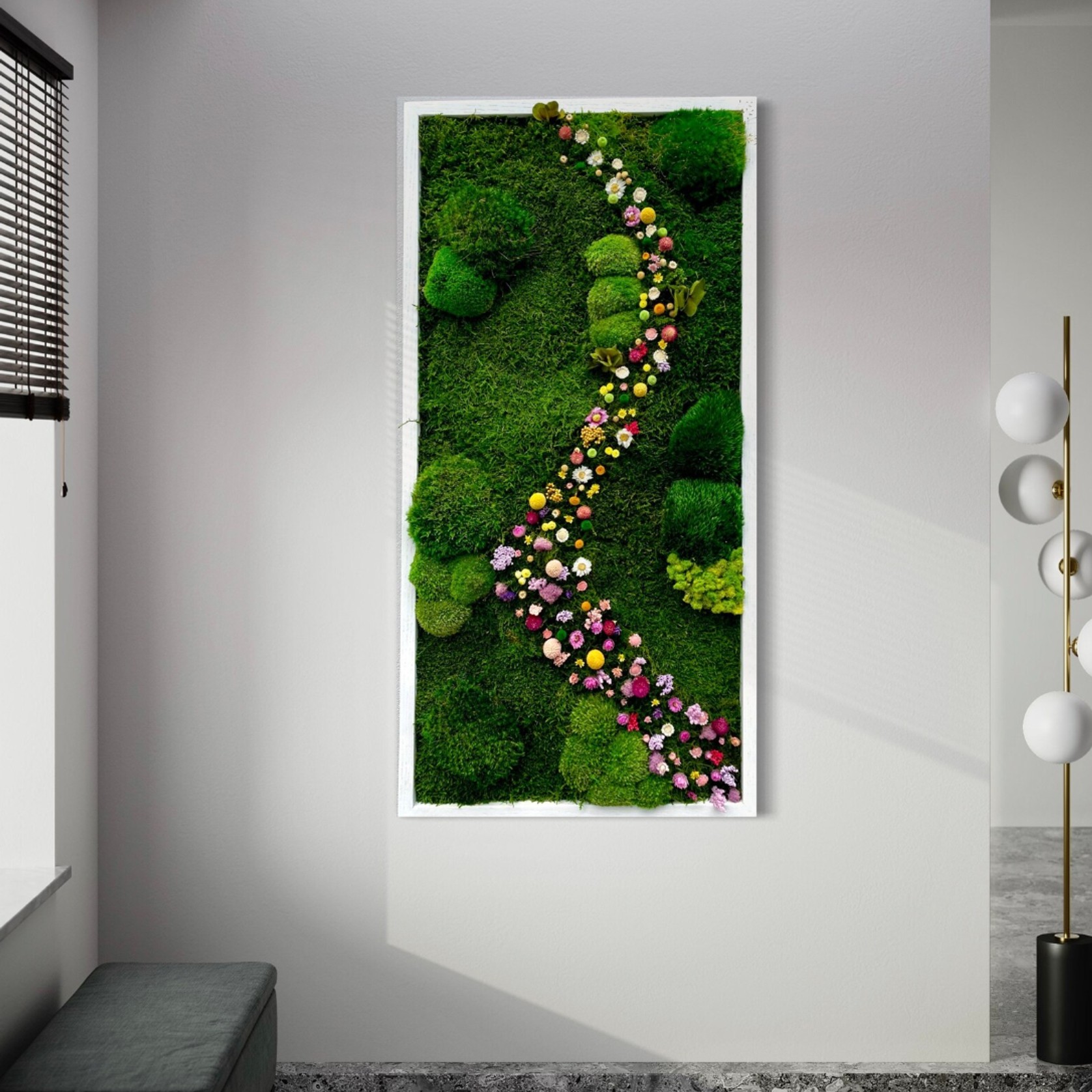 Moss Wall Art - Cascade of Flowers gallery detail image