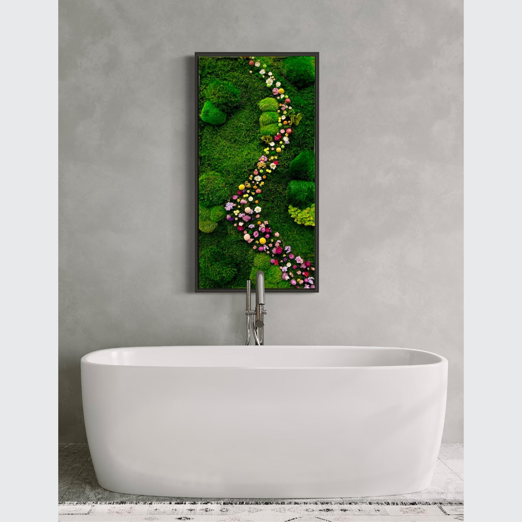 Moss Wall Art - Cascade of Flowers gallery detail image