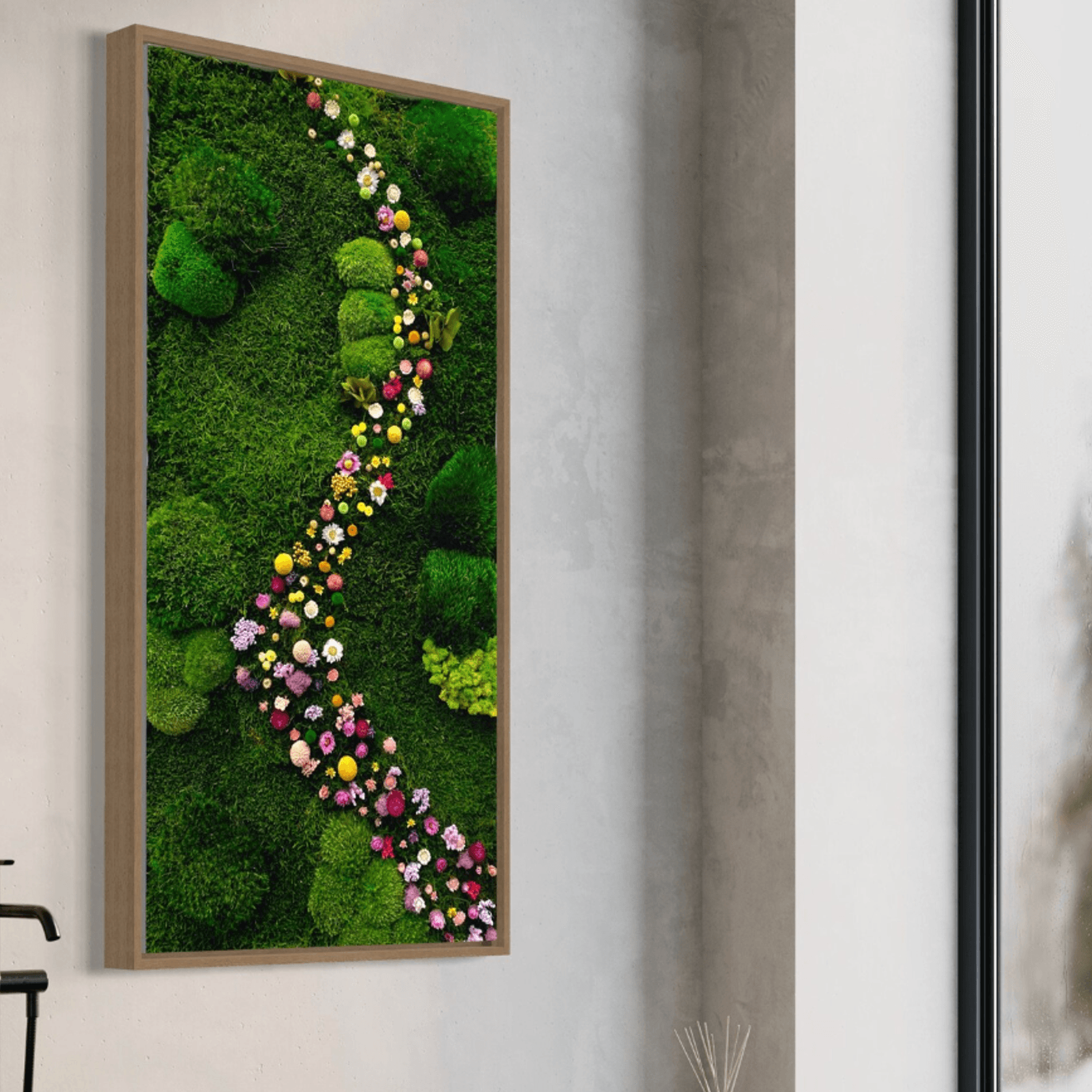 Moss Wall Art - Cascade of Flowers gallery detail image
