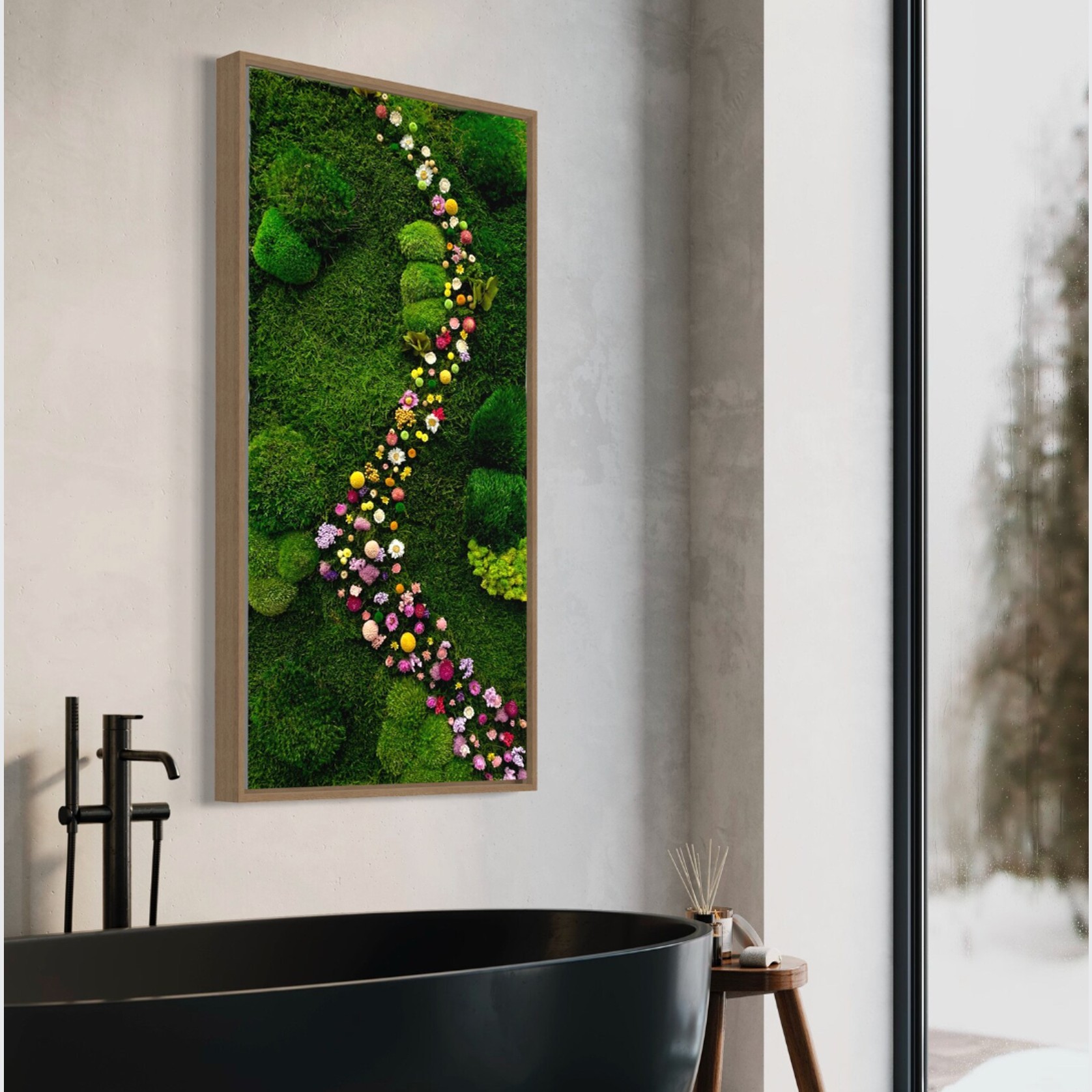 Moss Wall Art - Cascade of Flowers gallery detail image