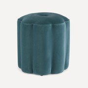 Soho Home | Flower Footstool Moleskin Velvet | Marine gallery detail image