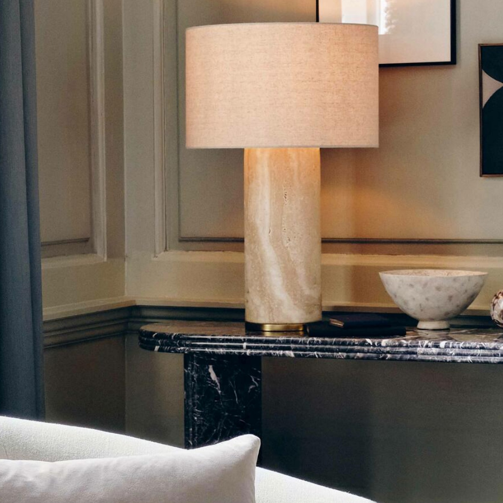 Soho Home | Remi Stone Table Lamp | Large gallery detail image