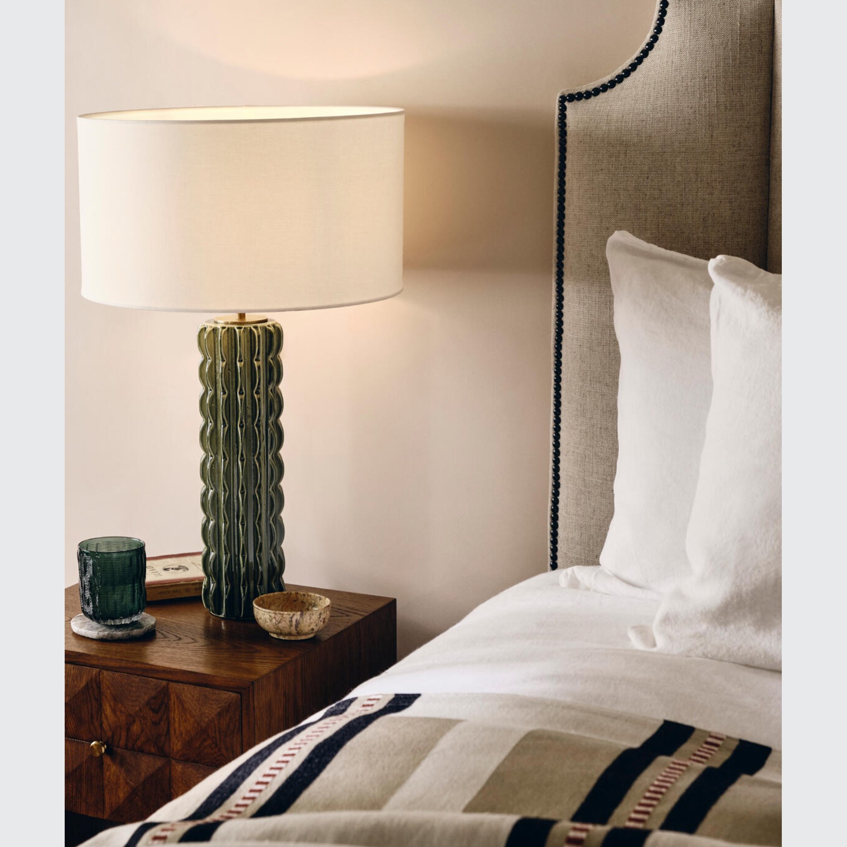 Soho Home | Finn Table Lamp | Green gallery detail image