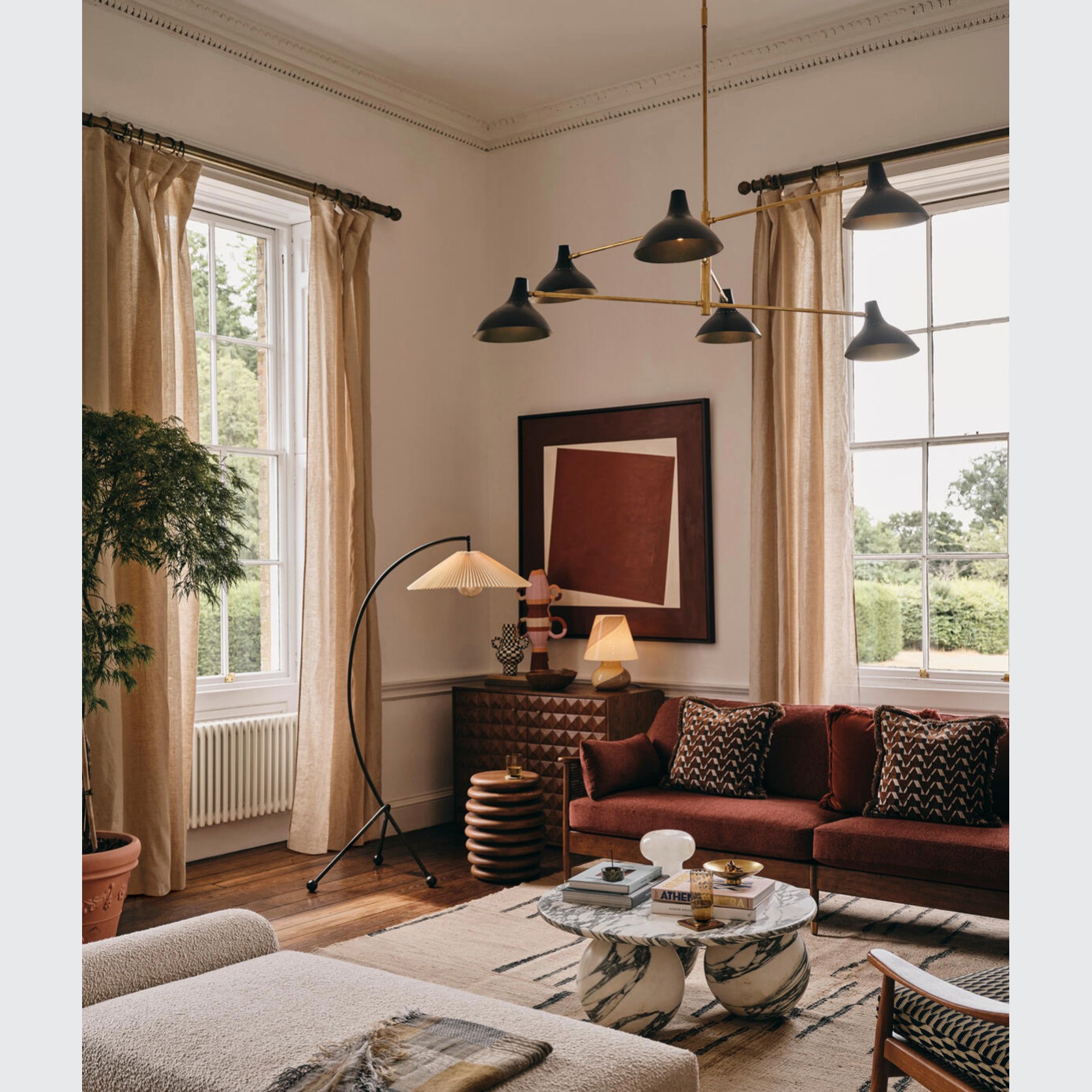 Soho Home | Oliver Mid Century Chandelier gallery detail image