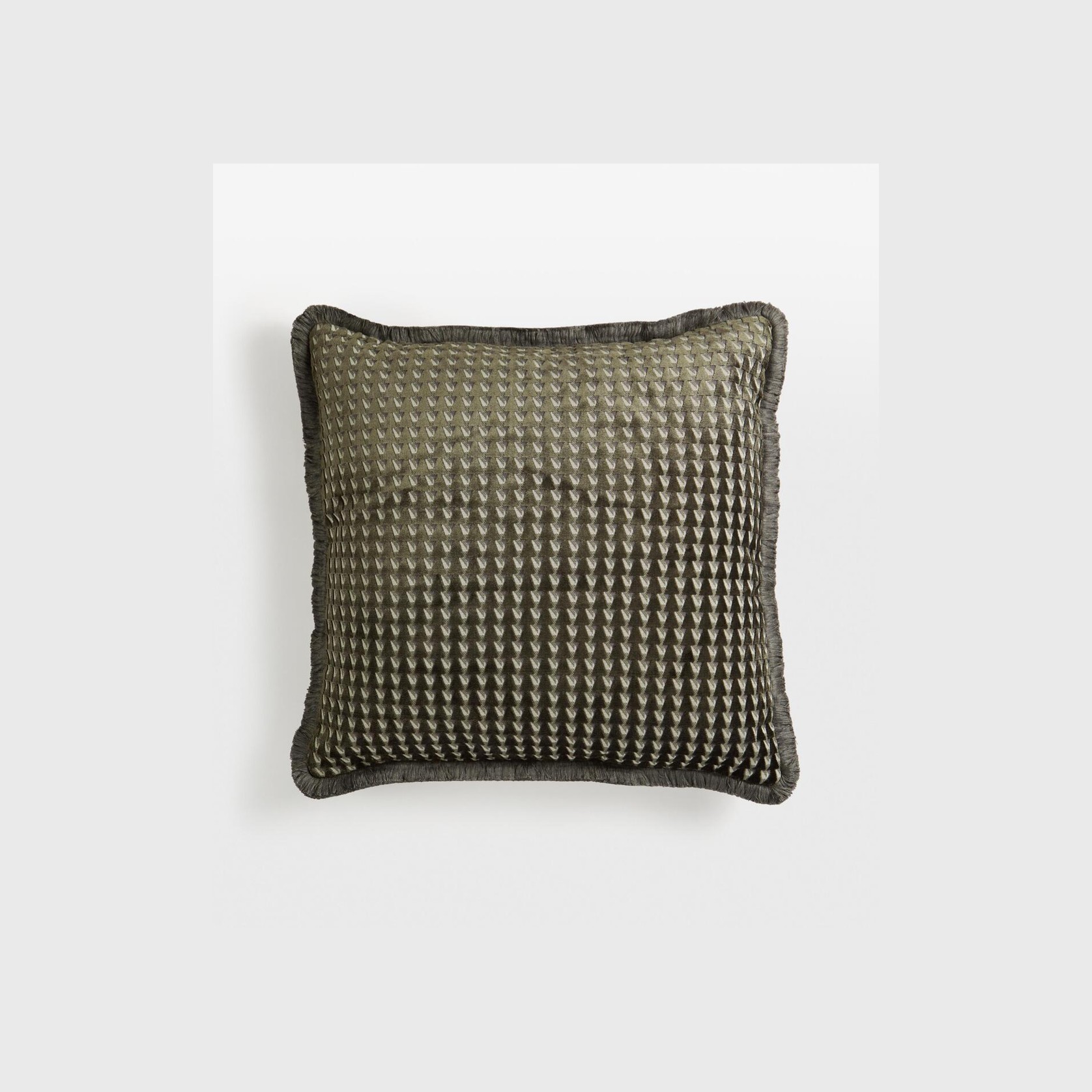 Soho Home | Charis Large Square Cushion | Charcoal gallery detail image