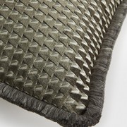 Soho Home | Charis Large Square Cushion | Charcoal gallery detail image