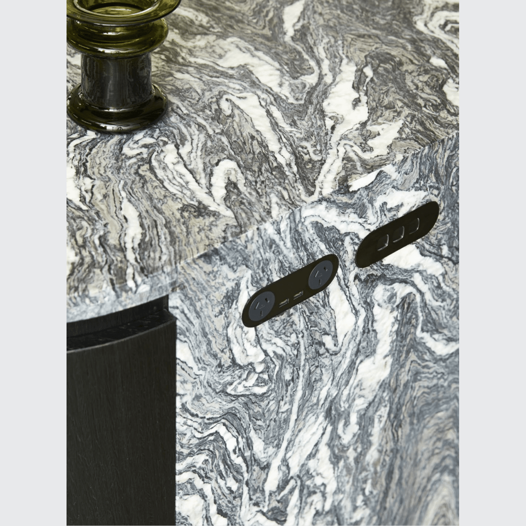 13 Carbon 2 Gang Switch Grid Faceplate gallery detail image