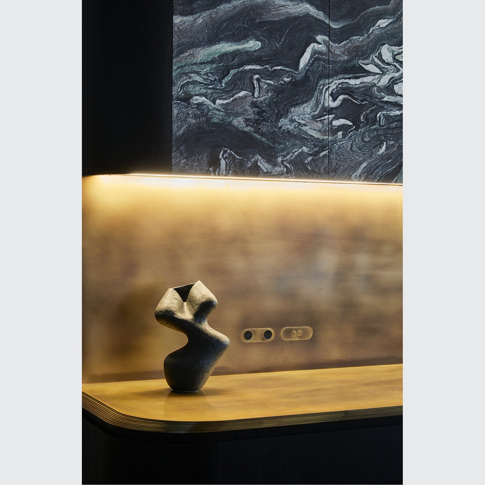 13 Carbon 4 Gang Switch Grid Faceplate gallery detail image