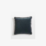 Soho Home | Margeaux Large Square Cushion | Grey Blue gallery detail image