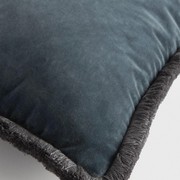 Soho Home | Margeaux Large Square Cushion | Grey Blue gallery detail image