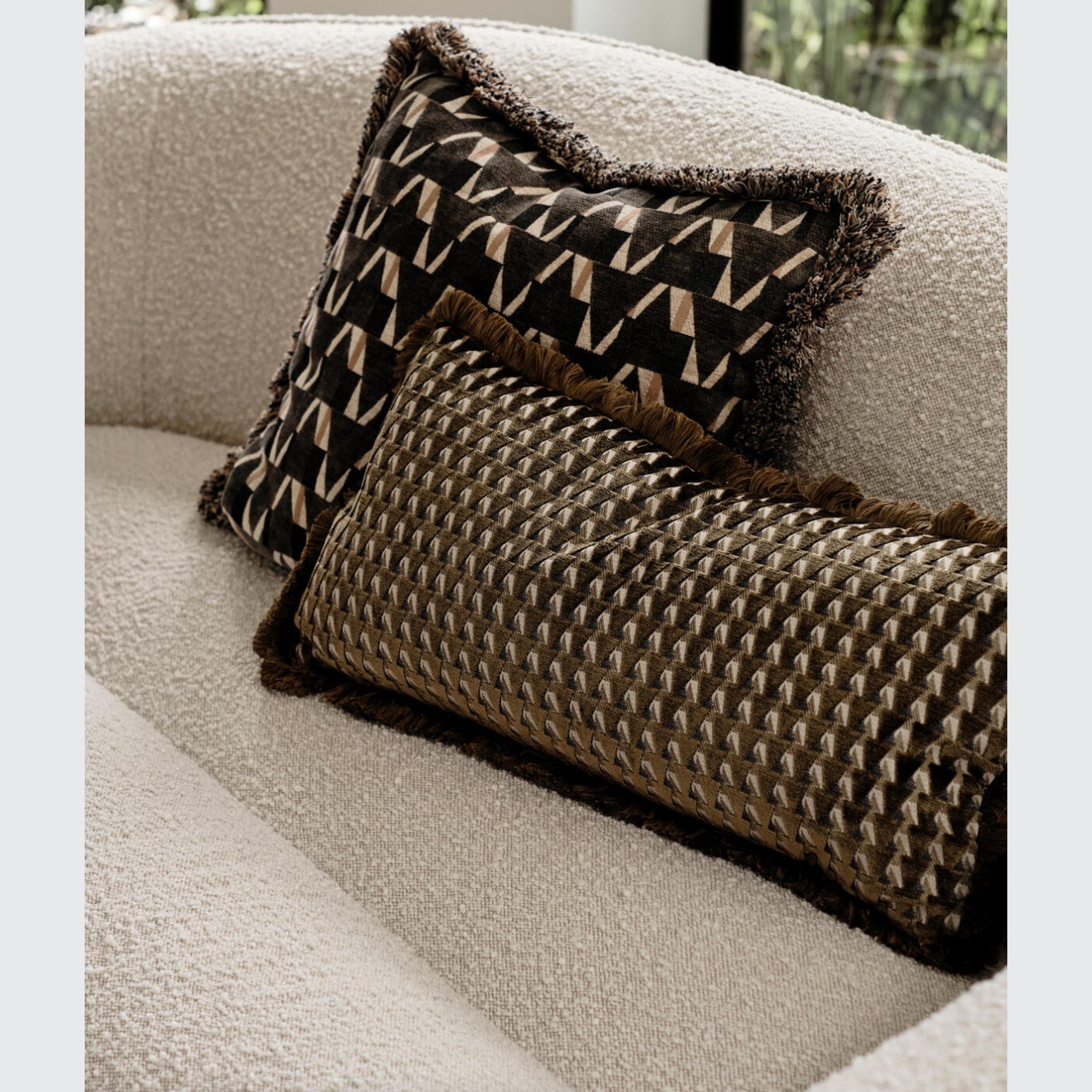 Soho Home | Charis Oblong Cushion | Ochre gallery detail image