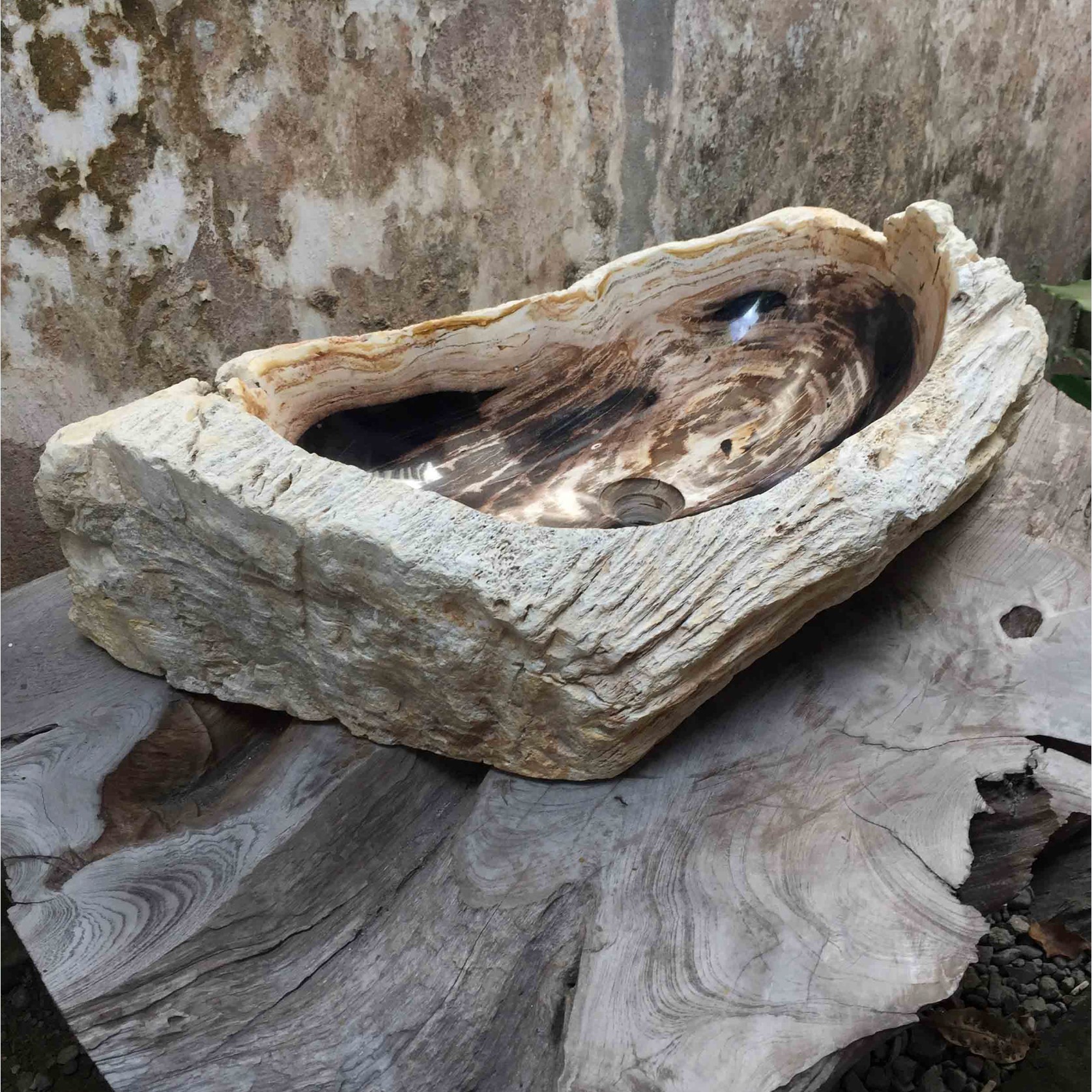 Petrified Wood Stone Basin gallery detail image