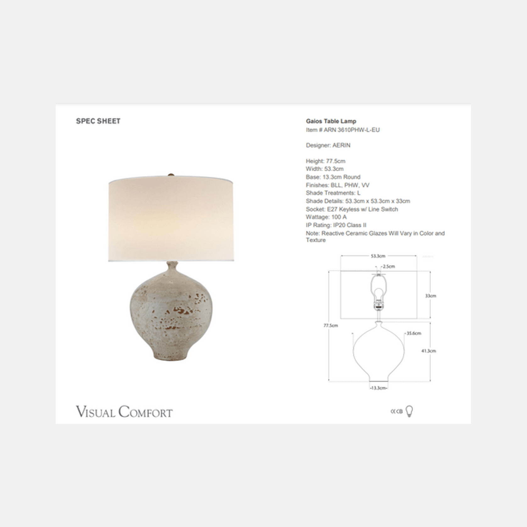 AERIN Gaios Table Lamp gallery detail image