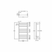 Round Heated Towel Ladder 900x500mm gallery detail image