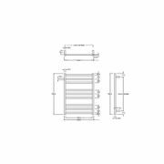 Square Heated Towel Ladder 900x650mm gallery detail image