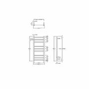 Round Heated Towel Ladder 900x400mm gallery detail image
