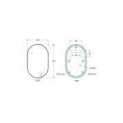 Solace Oval Black Framed Led Mirror 500X800Mm gallery detail image