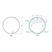 Solace Round Black Framed Led Mirror gallery detail image