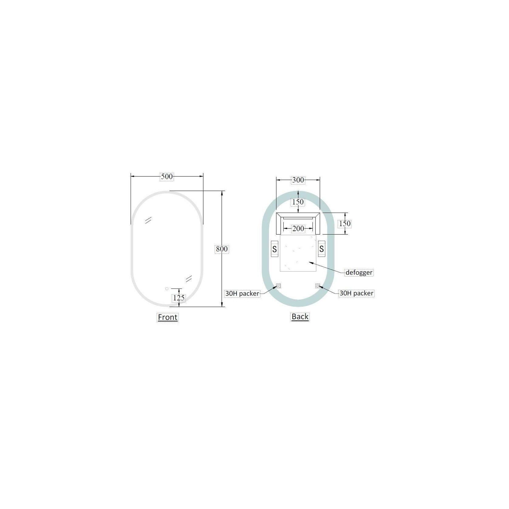 Code Solace Oval Led Mirror gallery detail image