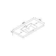 Code Lux 1000 2 Drawer Wall Hung Stock Vanity gallery detail image
