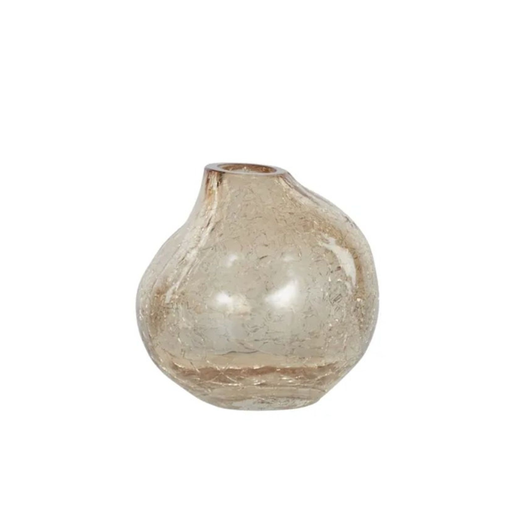 Gold Crackle Glass Vase gallery detail image