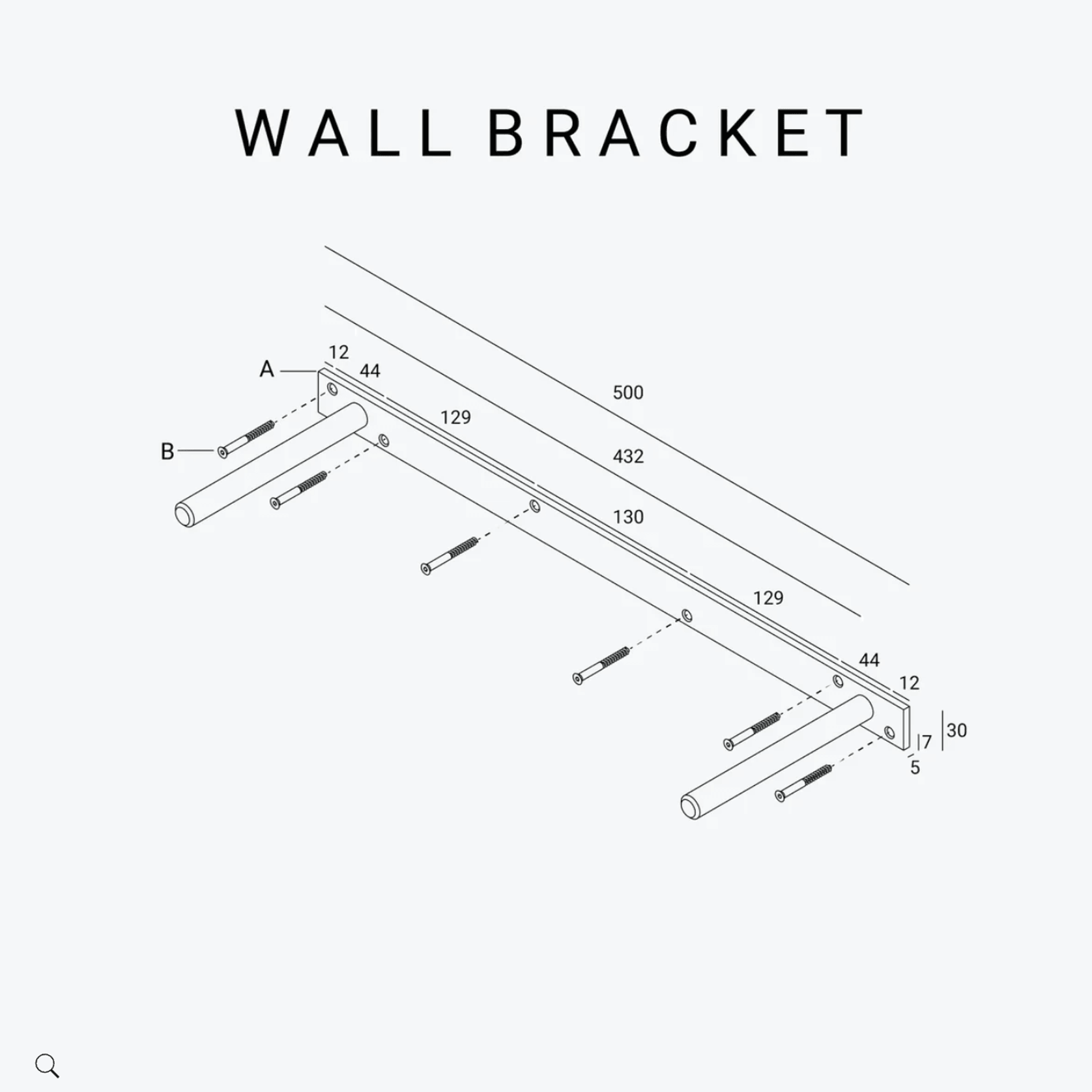 Hold Wall Shelf 210cm - Oak gallery detail image