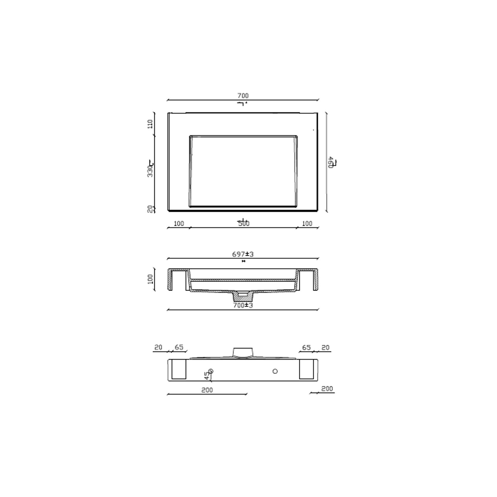 The Ramp Basin - Ramp C100 700mm gallery detail image