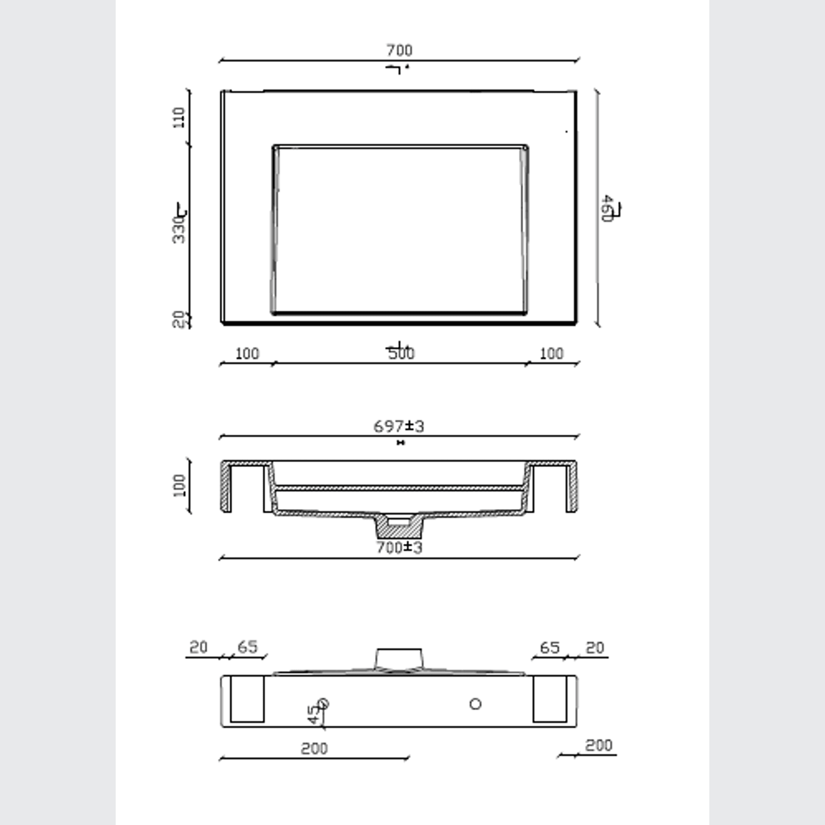 The Ramp Basin - Ramp C100 700mm gallery detail image