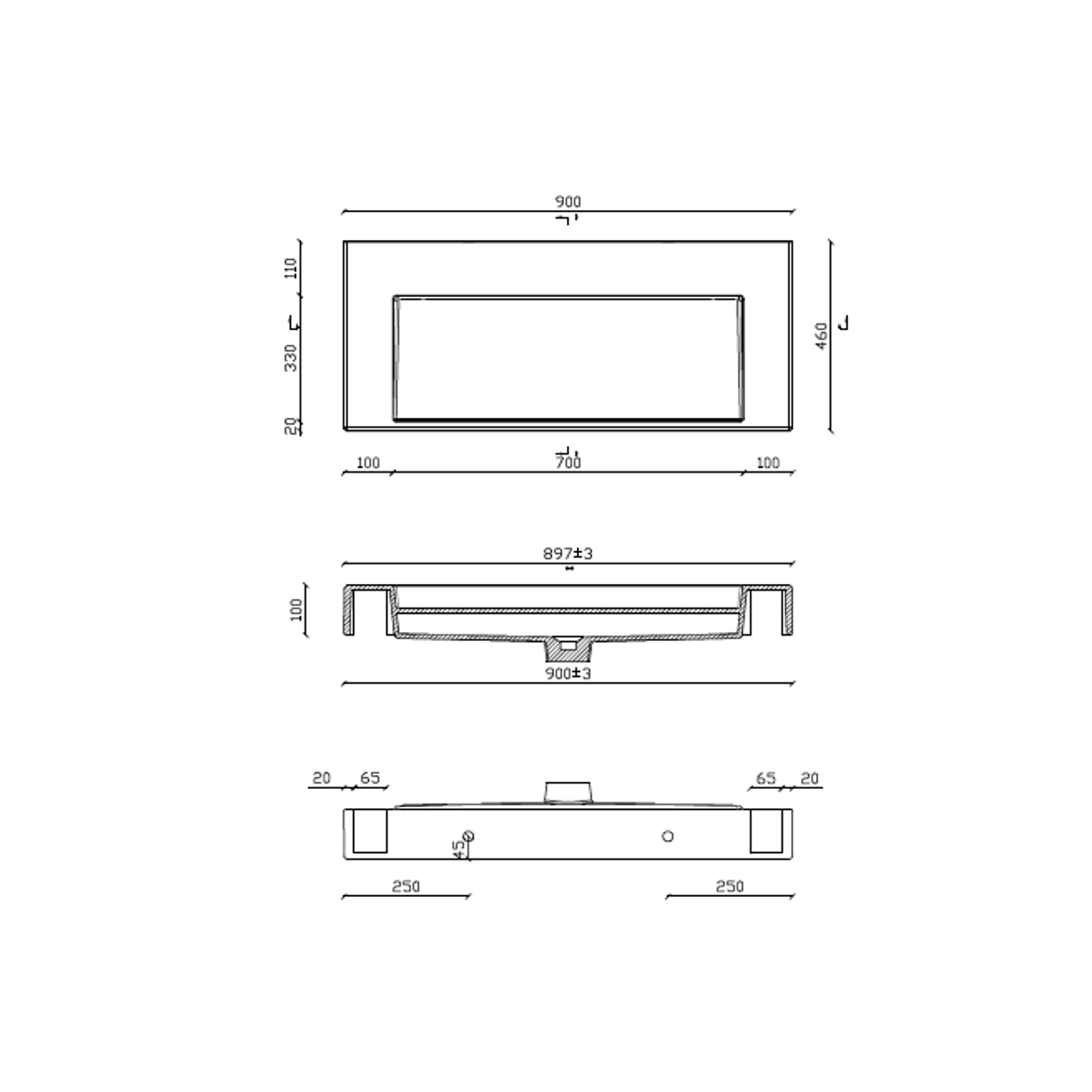The Ramp Basin - Ramp C100 900mm gallery detail image