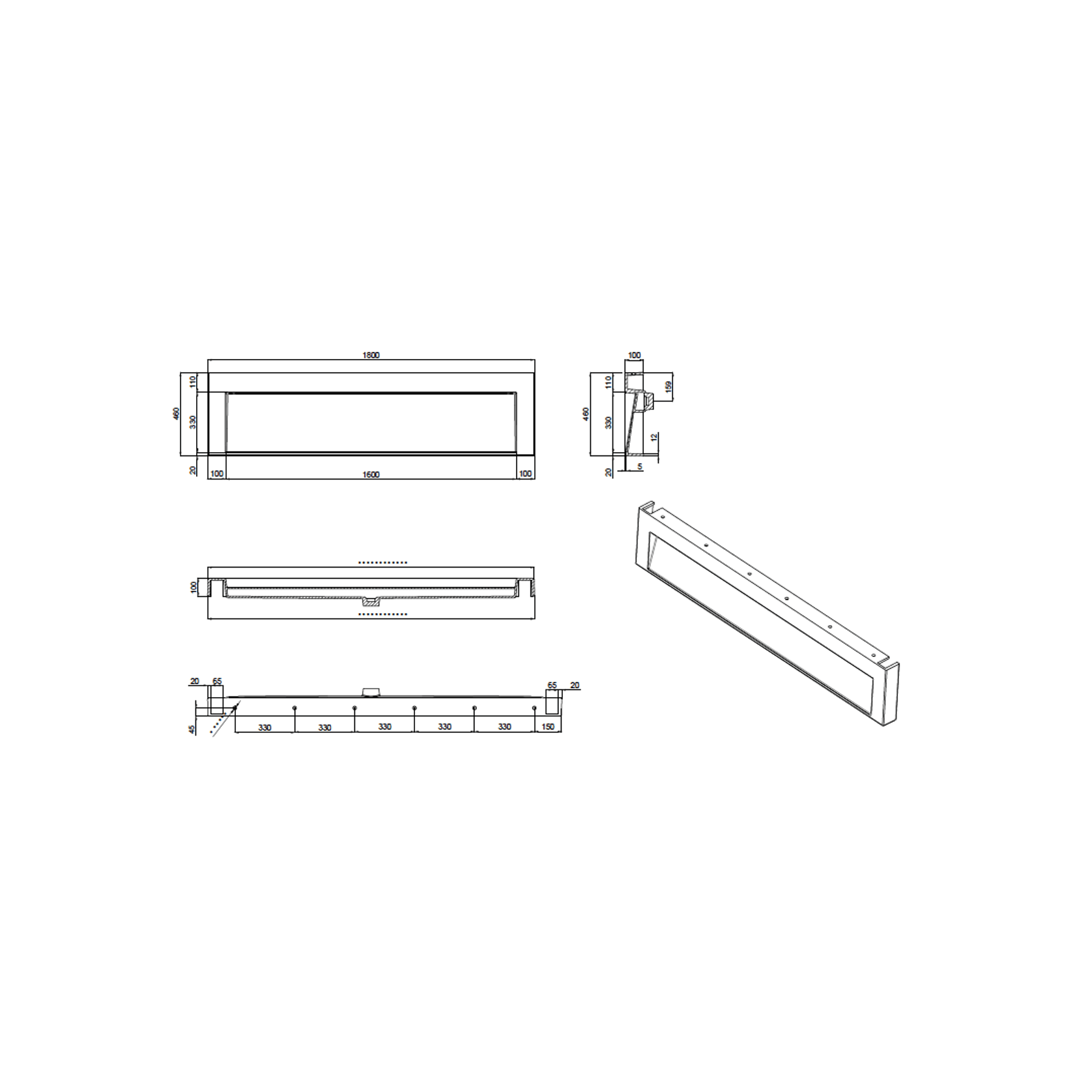 The Ramp Basin - Ramp C100 1800mm gallery detail image