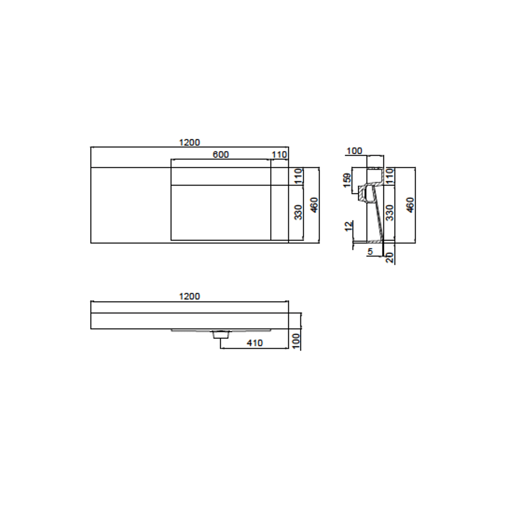 The Ramp Basin - Ramp C100-b 1200mm Right gallery detail image