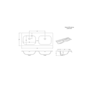 NAVARRA 1200 DOUBLE VANITY SINK TOP RANGE gallery detail image