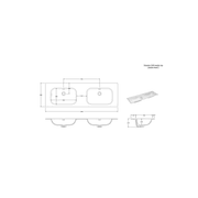 NAVARRA 1500 DOUBLE VANITY SINK TOP RANGE gallery detail image