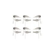 Set of 6 - Serena Outdoor Dining Chair - Grey gallery detail image