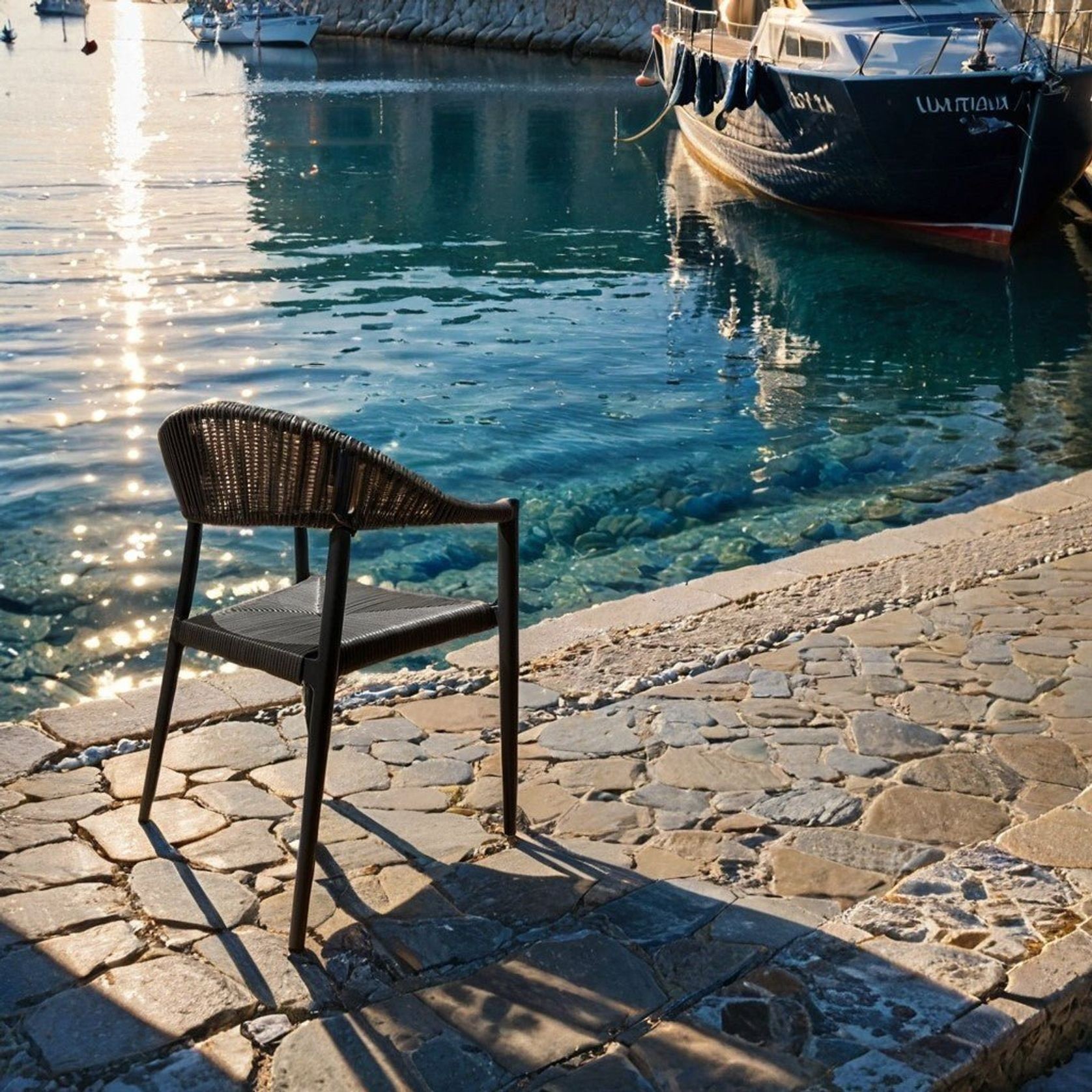 Serena Outdoor Dining Chair - Charcoal gallery detail image