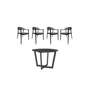5 piece - Serena Outdoor Dining Set - Charcoal gallery detail image