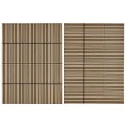 Square WOODFLEX Acoustic Wood Slat Wall Tiles - Oak Veneer - 4pc Set gallery detail image