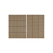 Square WOODFLEX Acoustic Wood Slat Wall Tiles - Oak Veneer - 4pc Set gallery detail image