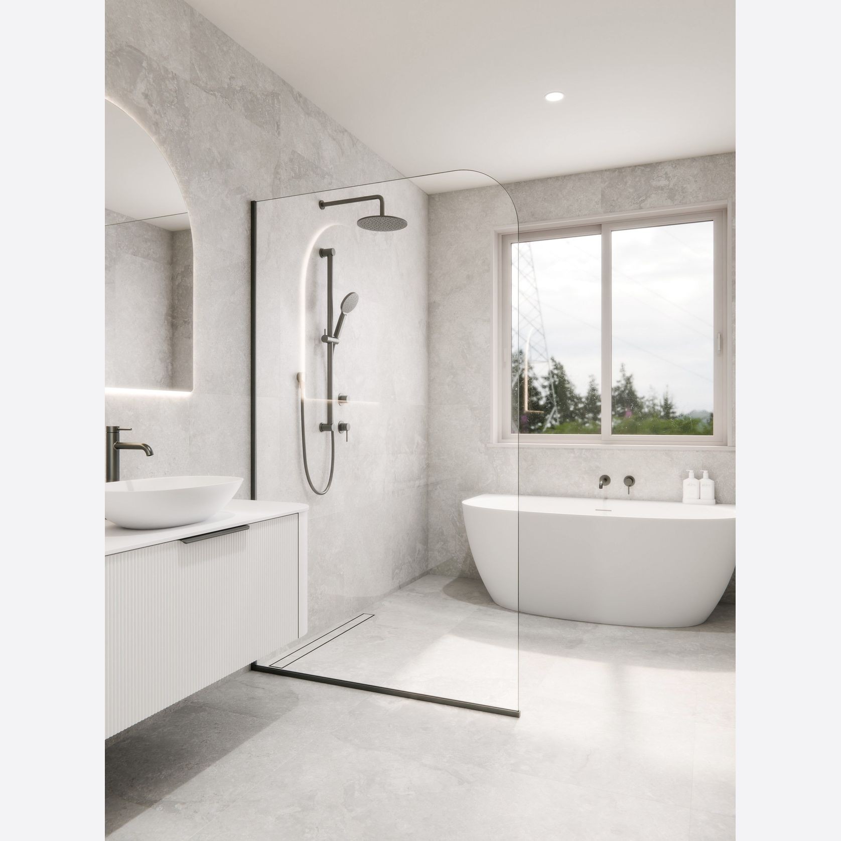 Code Allure Shower Screen Glass Range | 1200mm gallery detail image