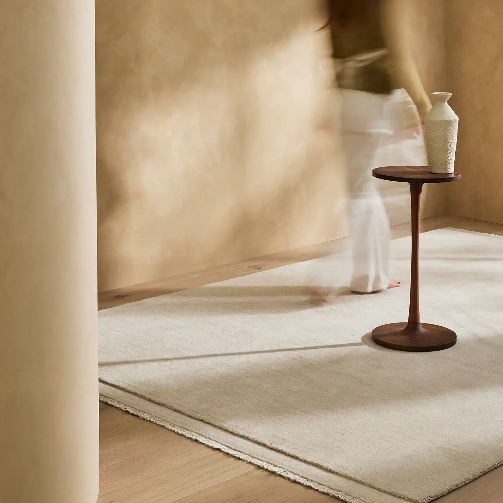 Weave Home Silvio Floor Rug - Ecru | NZ  Wool | Two Sizes gallery detail image