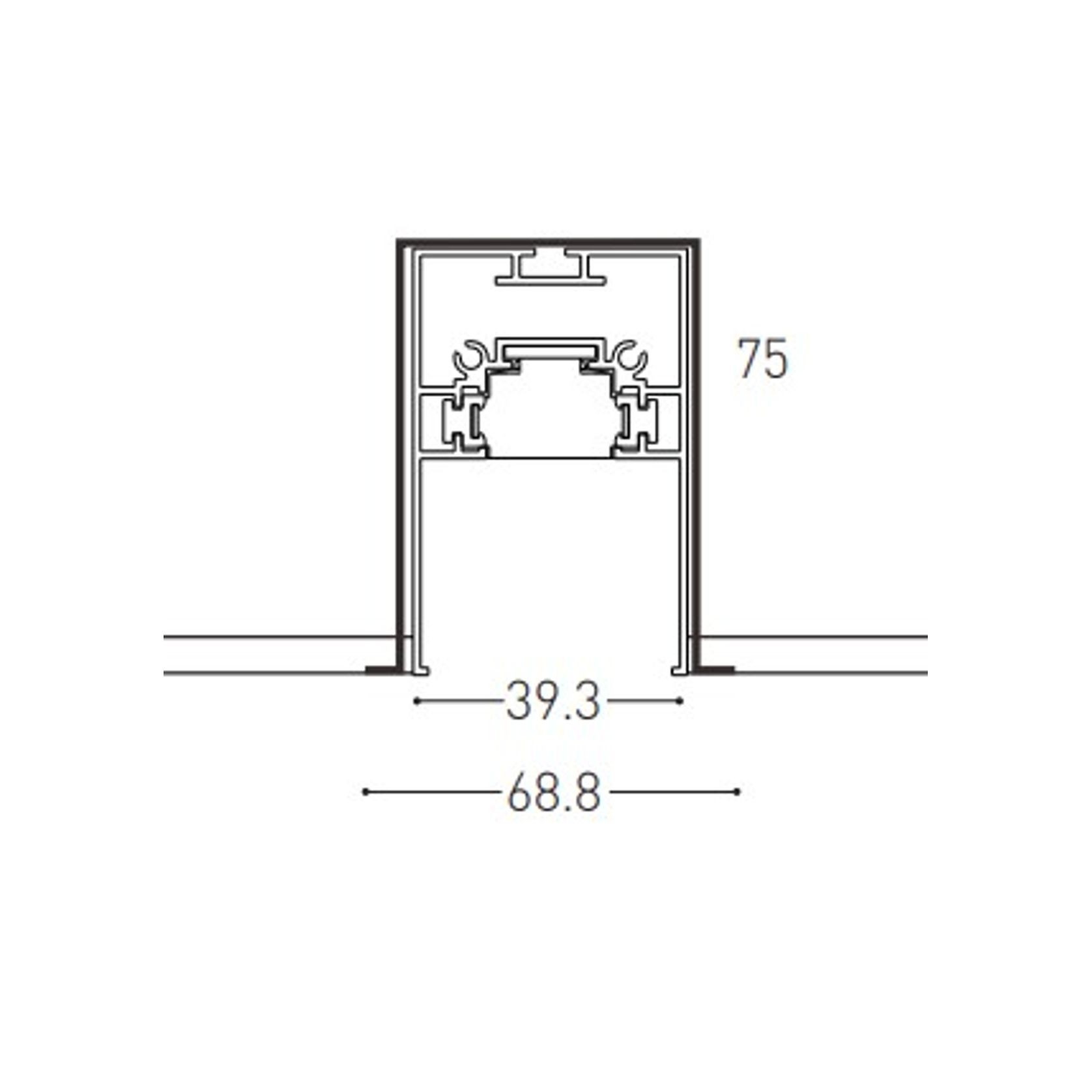 Single Circuit Recessed Magnetic Track gallery detail image