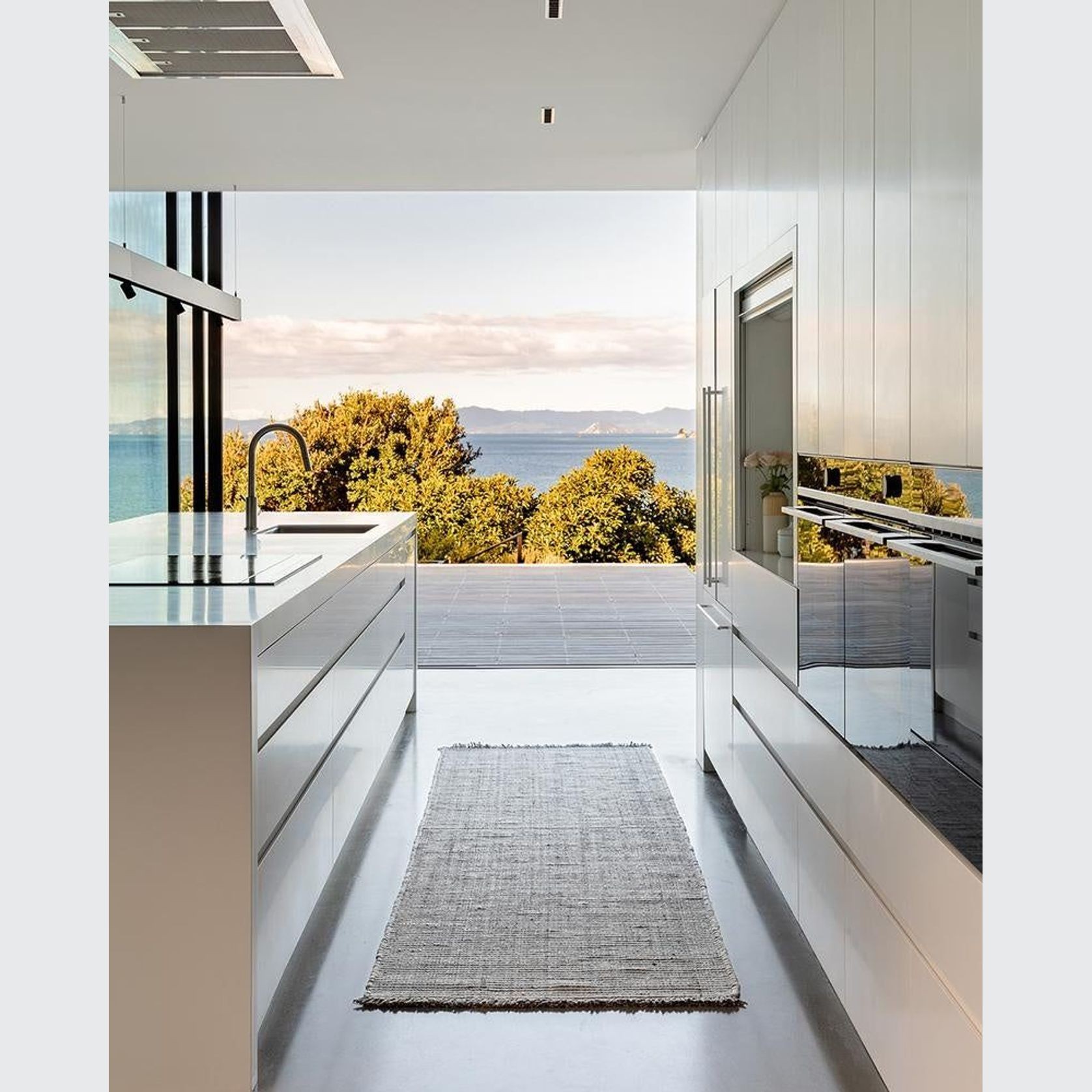 Baya Rhodes Floor Runner - Slate | Indoor or Outdoor gallery detail image