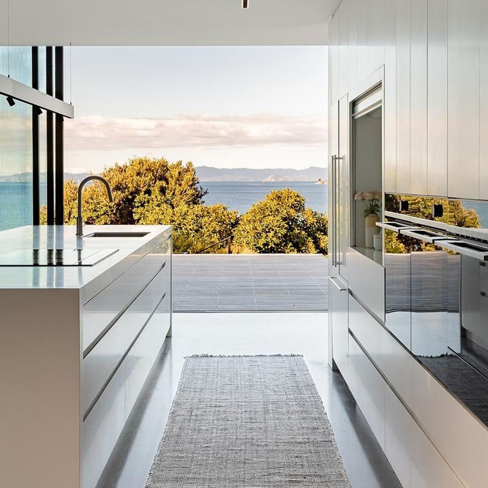 Baya Rhodes Floor Runner - Slate | Indoor or Outdoor gallery detail image