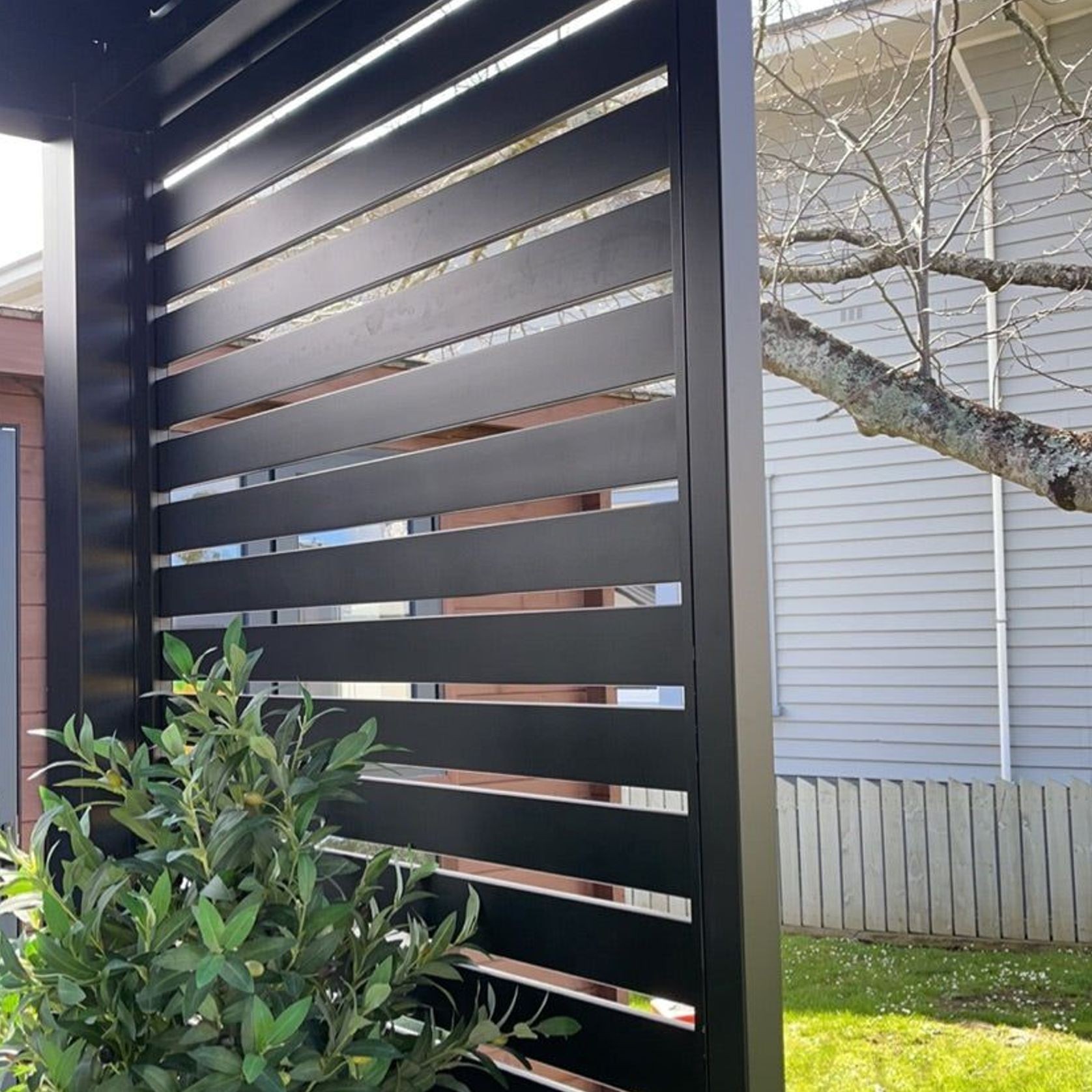Baltic Freestanding Pergola Slatted Privacy Wall gallery detail image