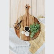Hand-printed 100% Linen Tea Towel - Stripes, Mustard gallery detail image