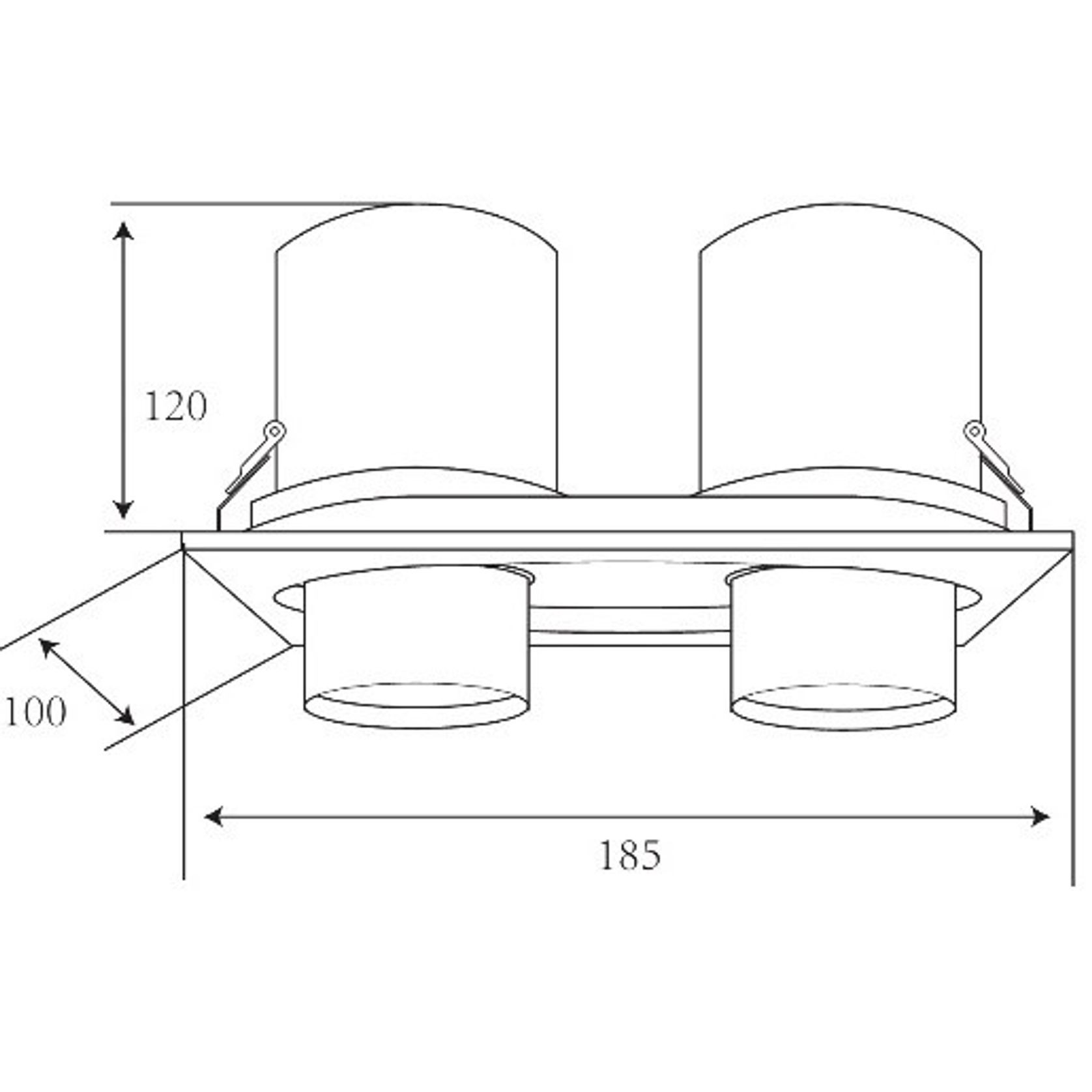 Twin Round Snoot Downlight 12W gallery detail image