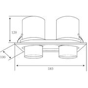Twin Round Snoot Downlight 12W gallery detail image